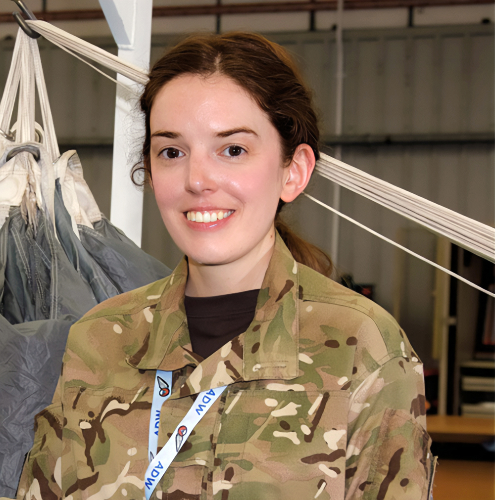Corporal Kirsty Saint, Survival Equipment Technician at Parachute Engineering Flight (PEF) based at RAF Brize Norton.